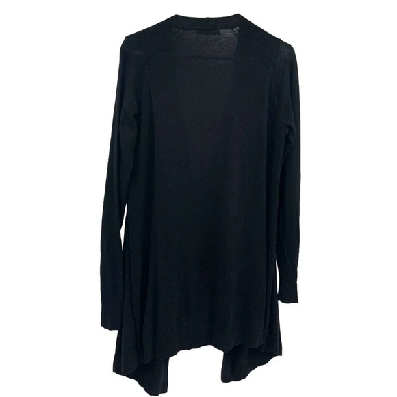 Vince Women's Cardigan Sweater Open Front Drape Wool Blend Size Medium Black - Picture 8 of 10